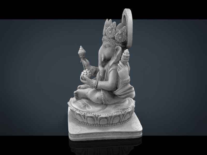 Ganesh Elephant Low-poly 3D model_23