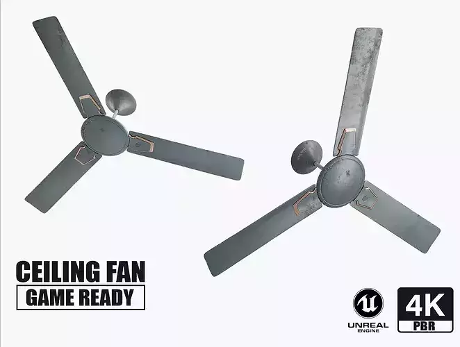 Urbanspin Ceiling fan - 6 Texture Variants Game Ready