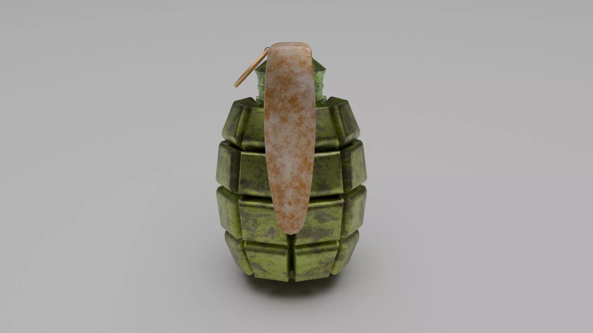 Acidic Rusty Fragmentation Hand Grenade - Game Ready PBR Low-poly 3D model