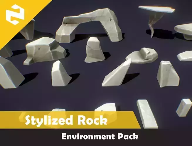 Free Pack - Rocks Stylized free VR / AR / low-poly 3D model | CGTrader