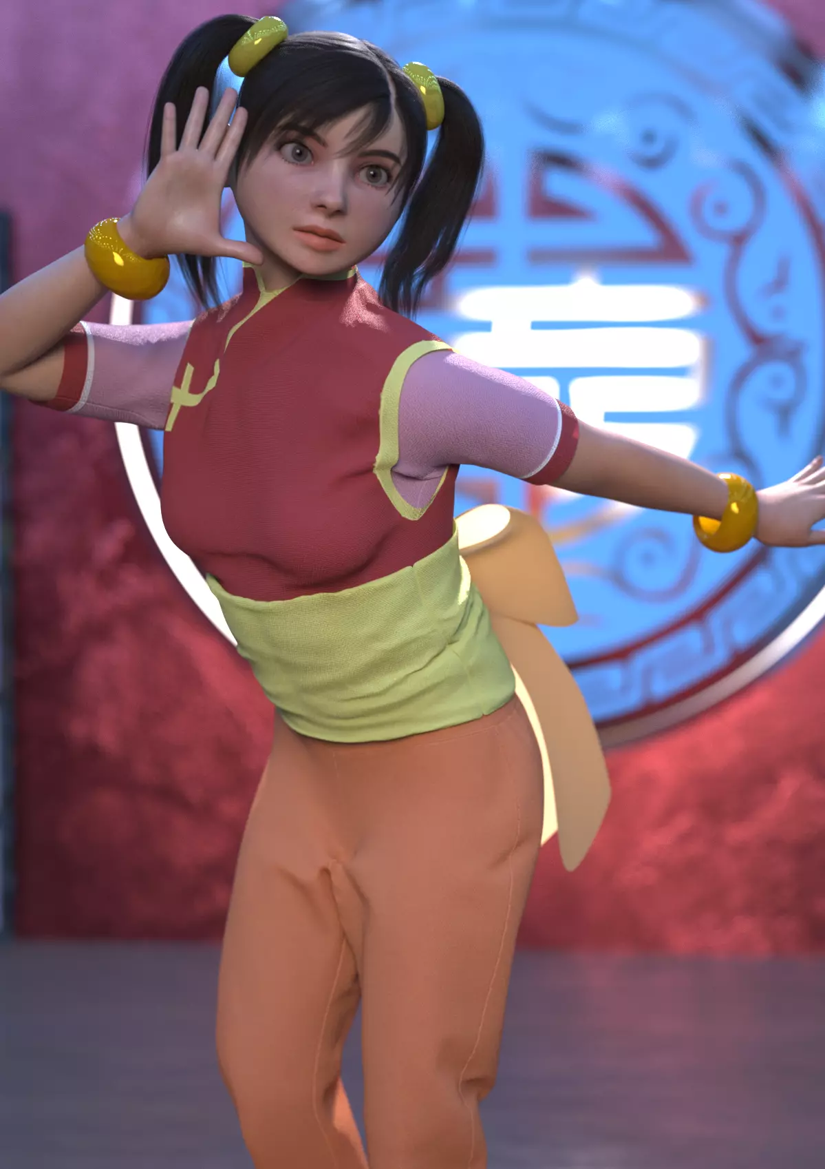 Spirited Girl for Genesis 9 Free 3D model