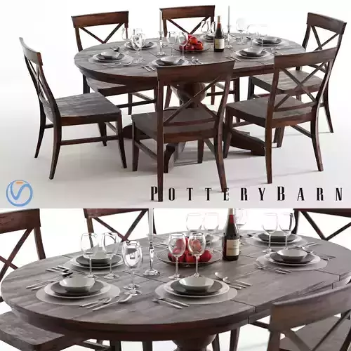 Pottery Barn Sumner and Aaron Dining Set
