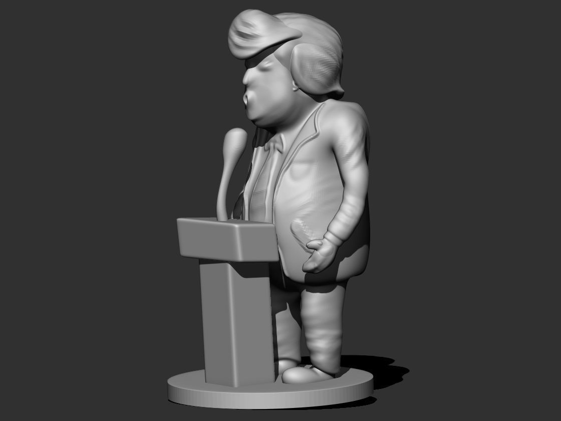 Trump statue of president donald 3D print model_2