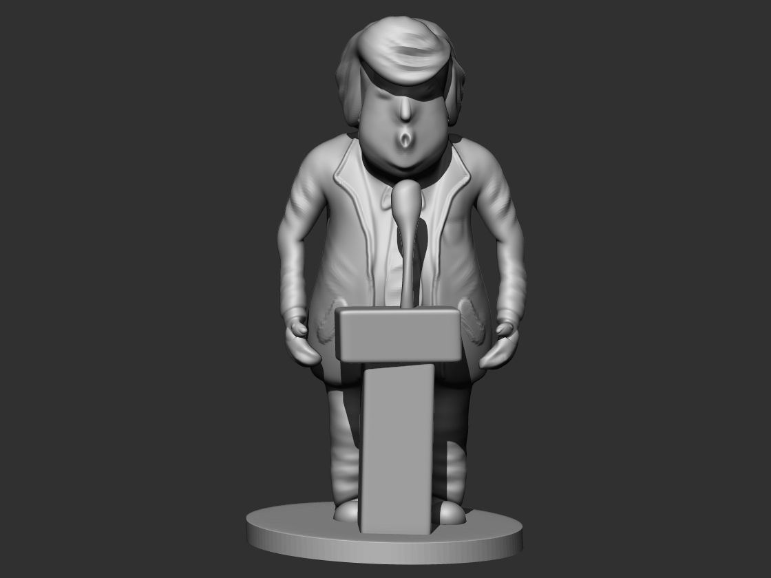 Trump statue of president donald 3D print model_6