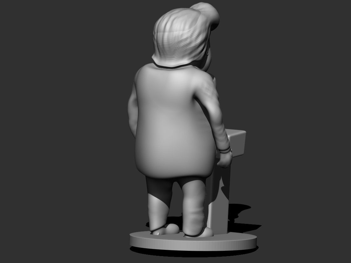 Trump statue of president donald 3D print model_4