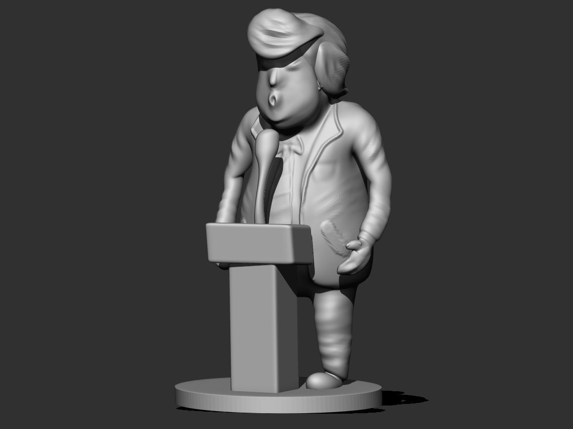 Trump statue of president donald 3D print model_1