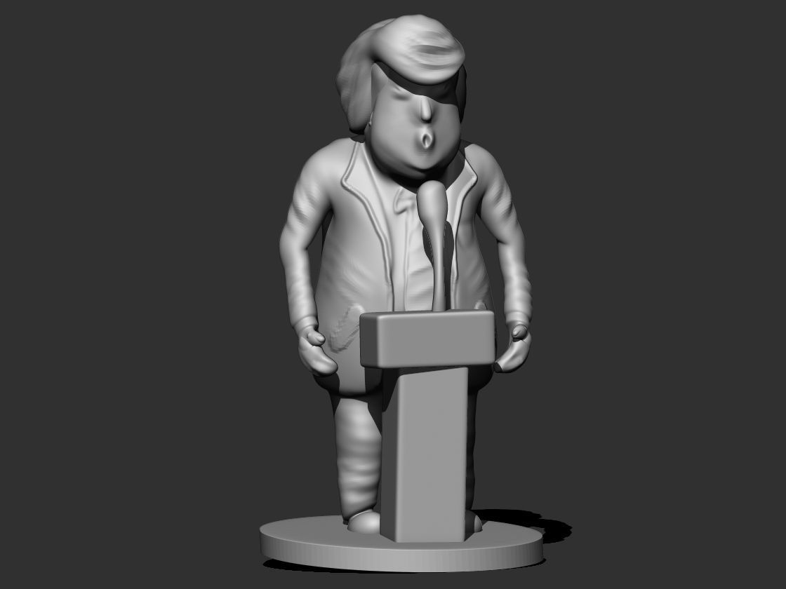 Trump statue of president donald 3D print model_5