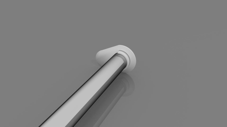 Wardrobe Hanger Bar Free low-poly 3D model_1