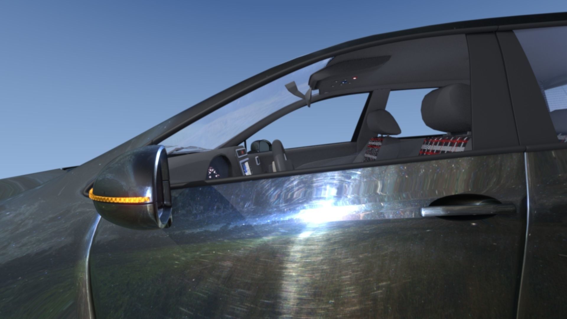 2016 Volkswagon GOLF GTI BLACK 3D model_3