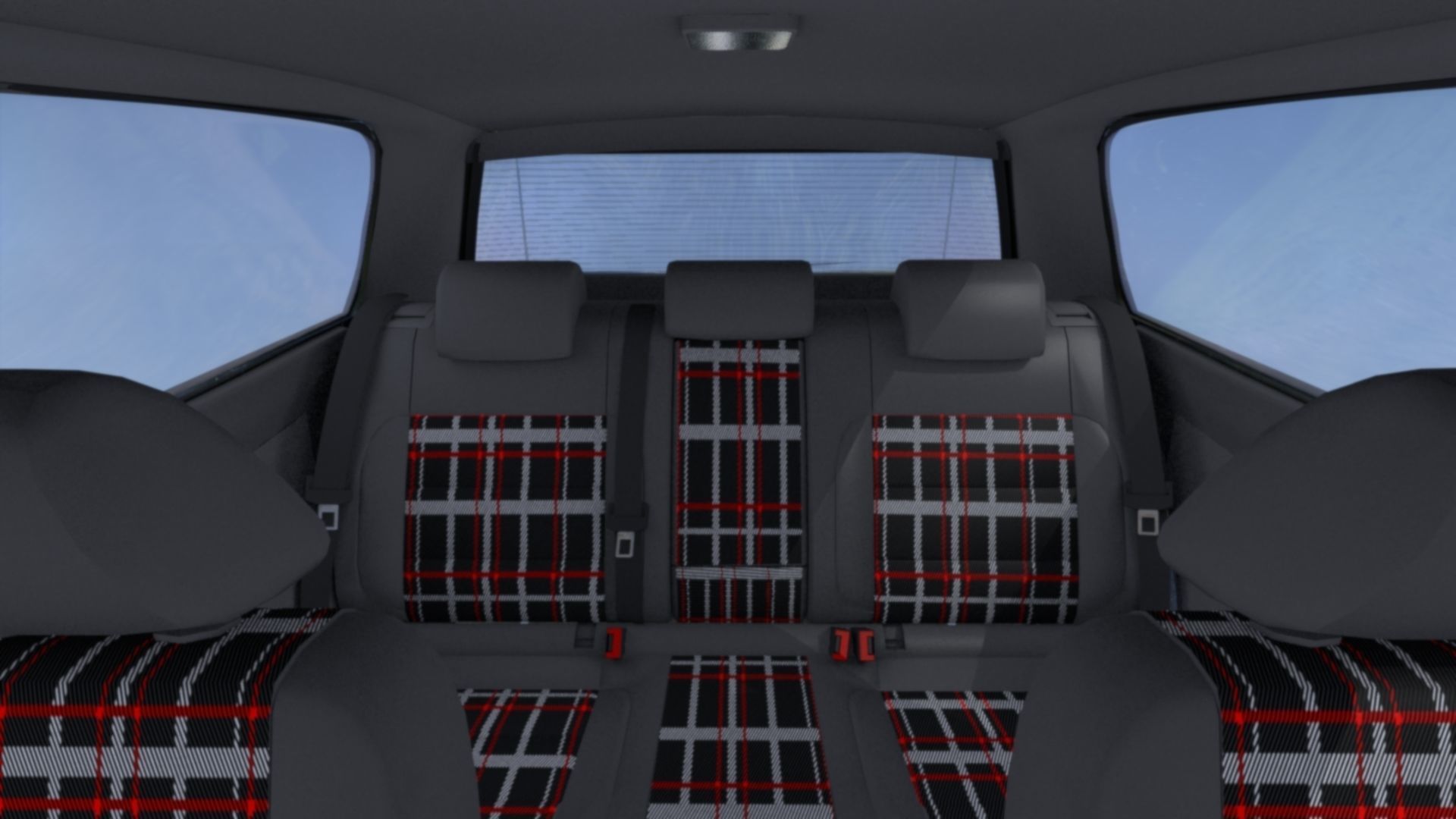 2016 Volkswagon GOLF GTI BLACK 3D model_12