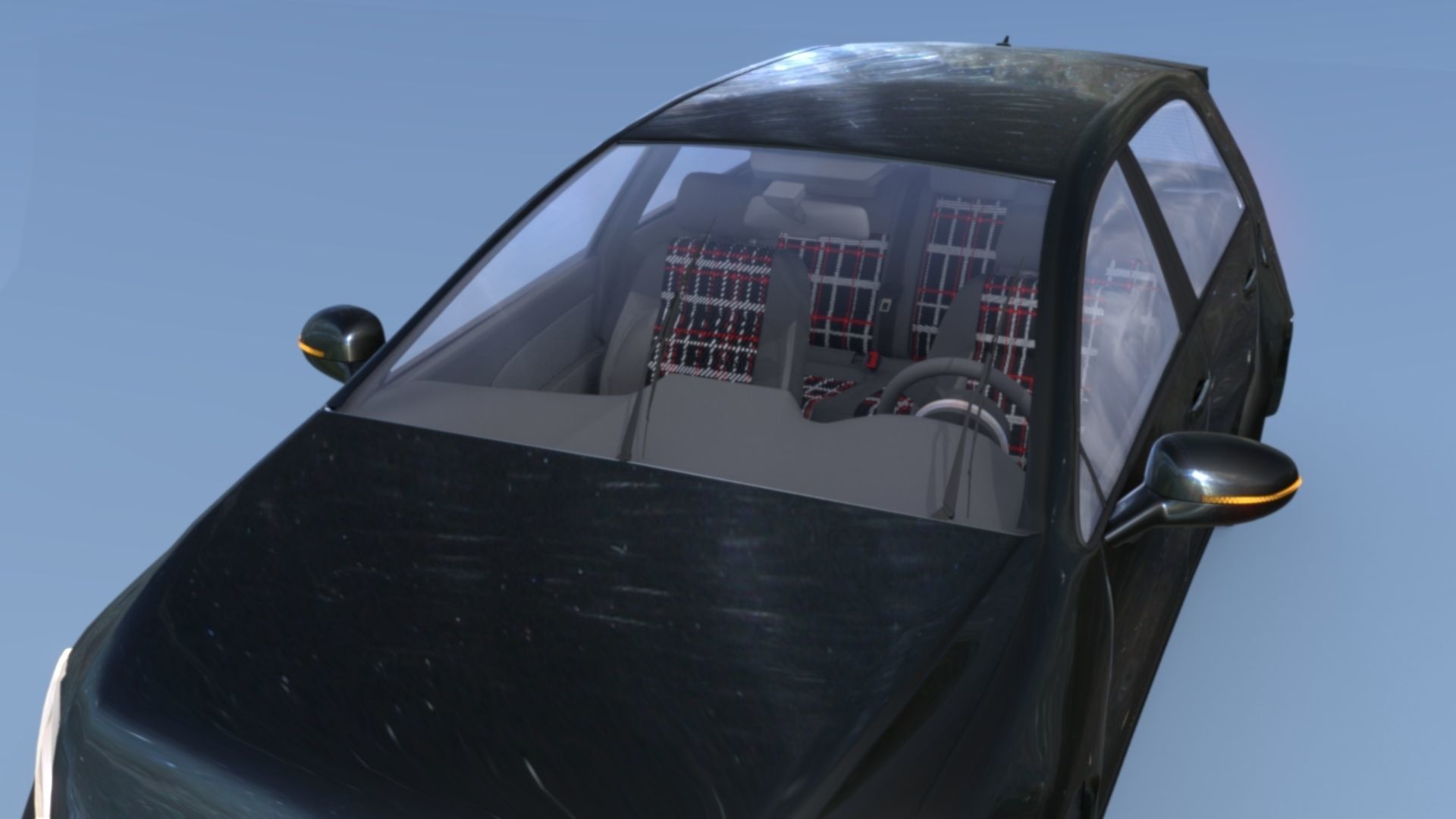 2016 Volkswagon GOLF GTI BLACK 3D model_7