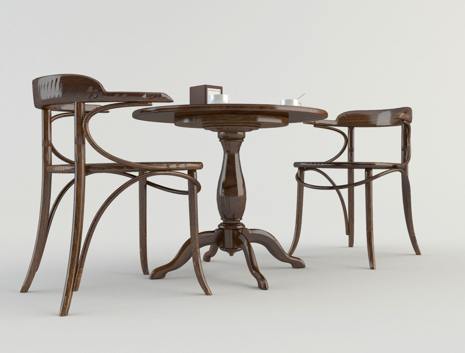 Table Chairs - Tavern Bar 2 3D model_4