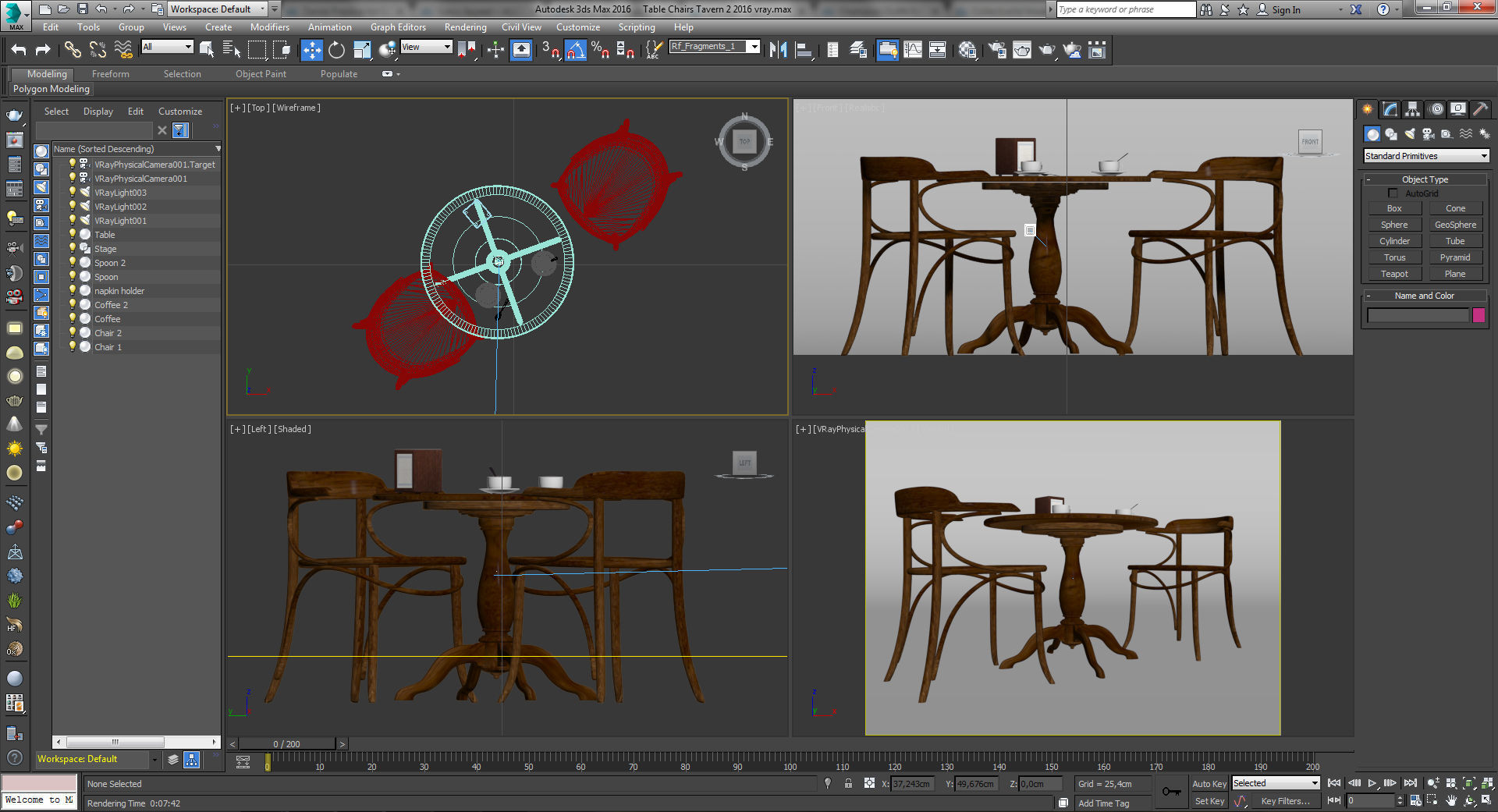 Table Chairs - Tavern Bar 2 3D model_5