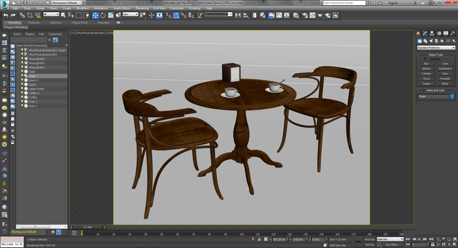 Table Chairs - Tavern Bar 2 3D model_6