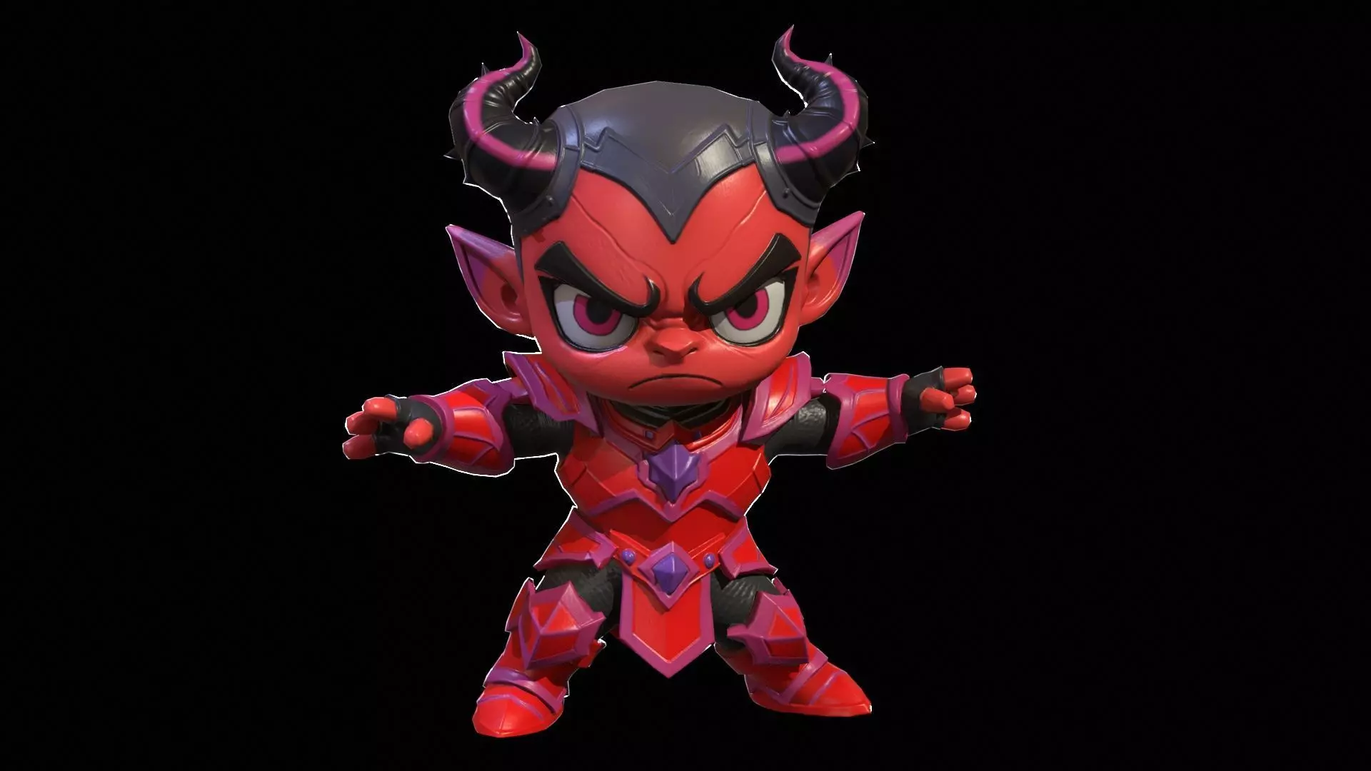 ChibiDemon6Pack1 Low-poly 3D model