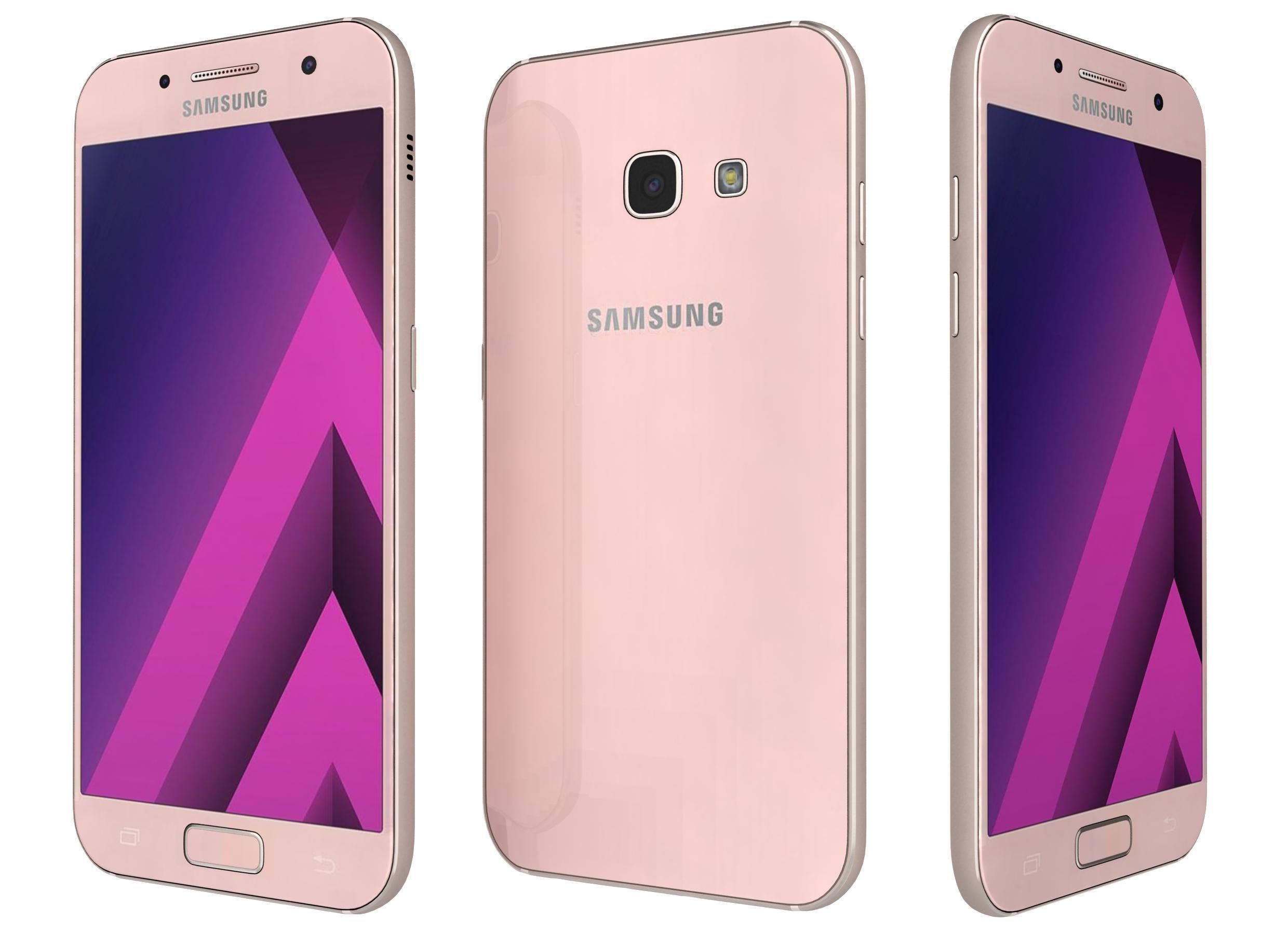 Samsung Galaxy A3 2017 All Colors 3D model_4