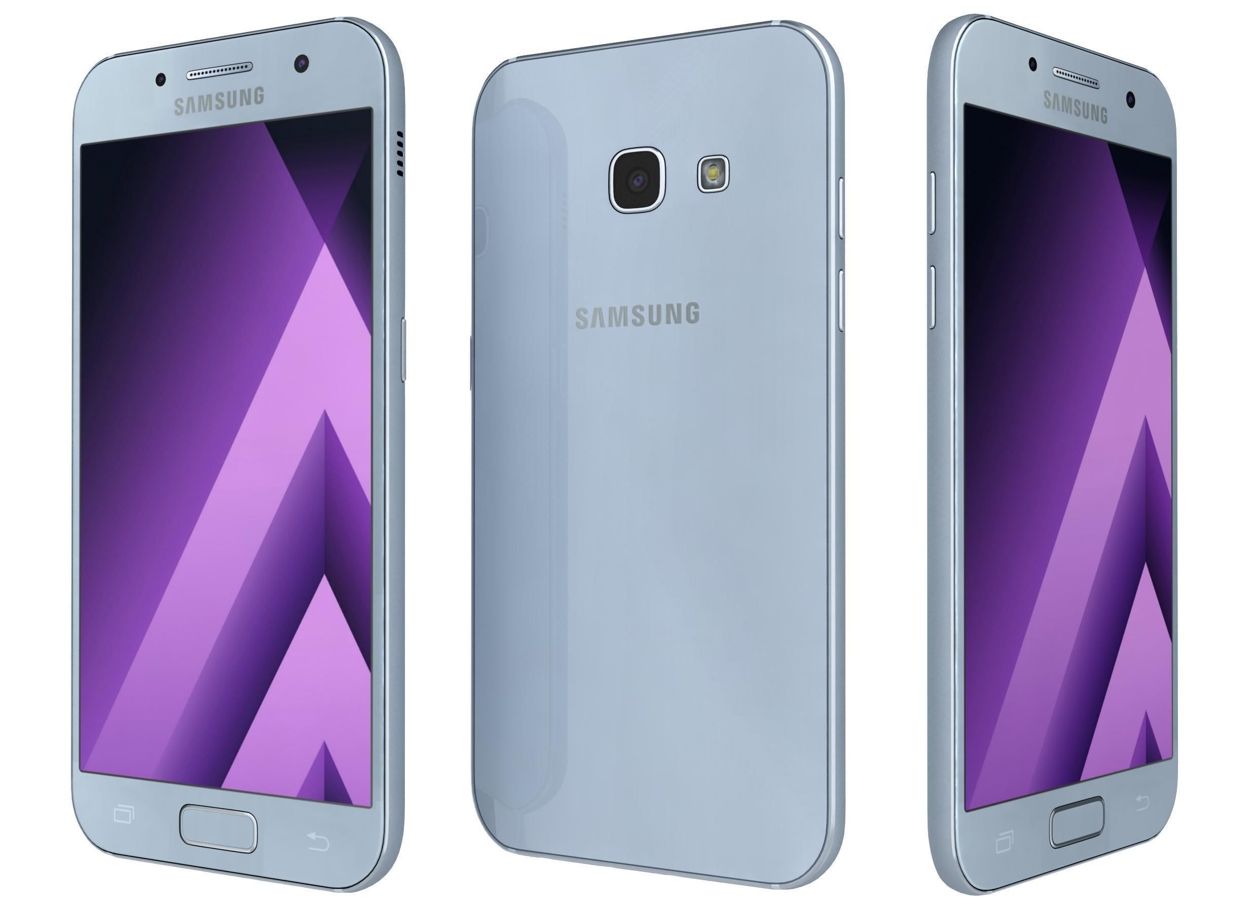 Samsung Galaxy A3 2017 All Colors 3D model_3