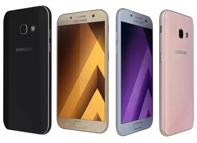 Samsung Galaxy A3 2017 All Colors 3D model