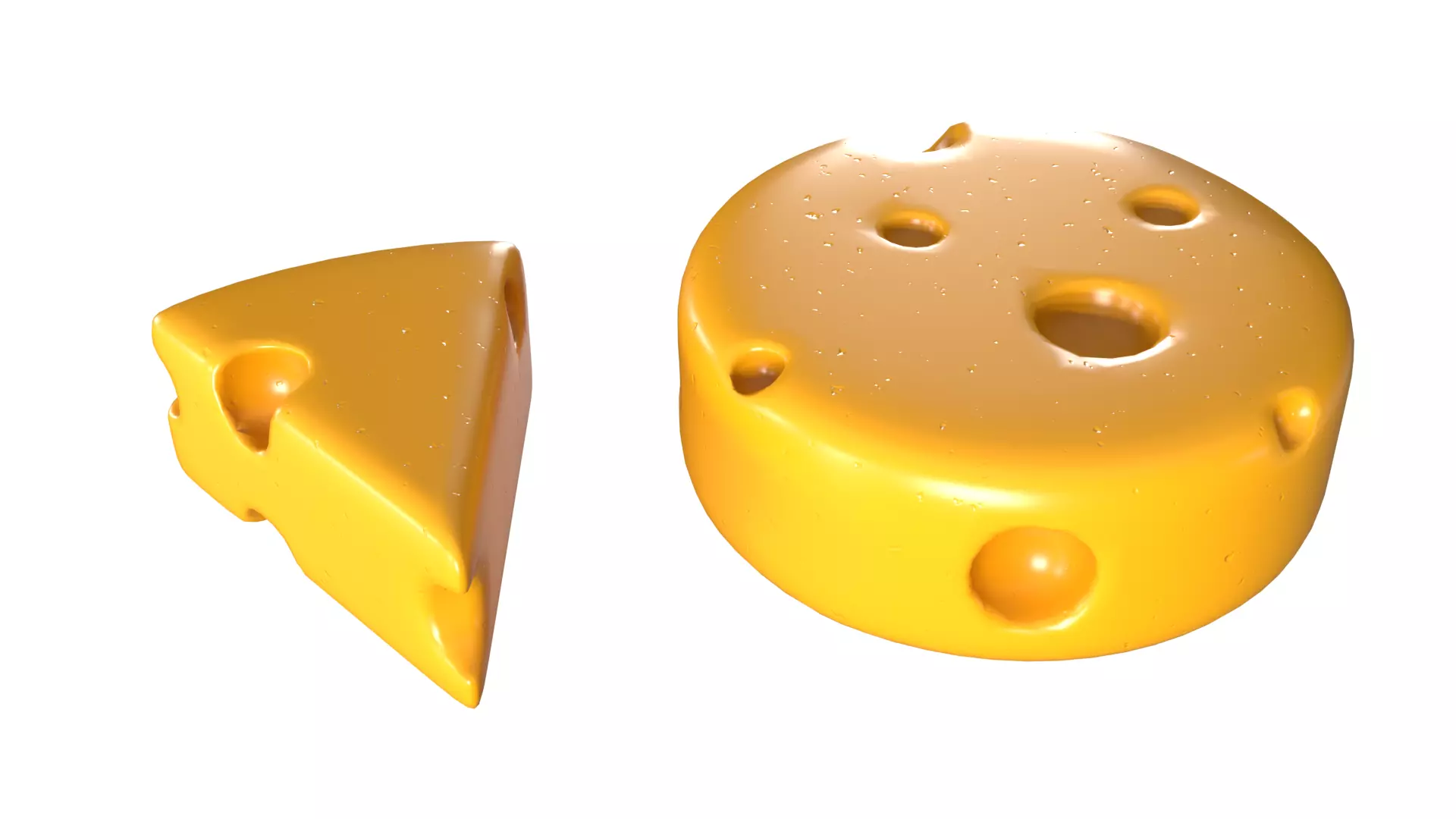 Cheese PBR Low-poly 3D model