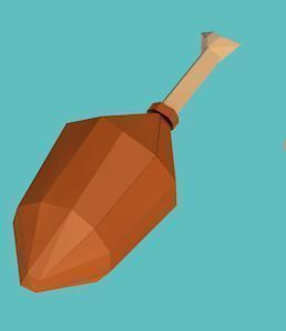 Food set bottle and chopsticks Low-poly 3D model_12