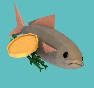 Food set bottle and chopsticks Low-poly 3D model_5