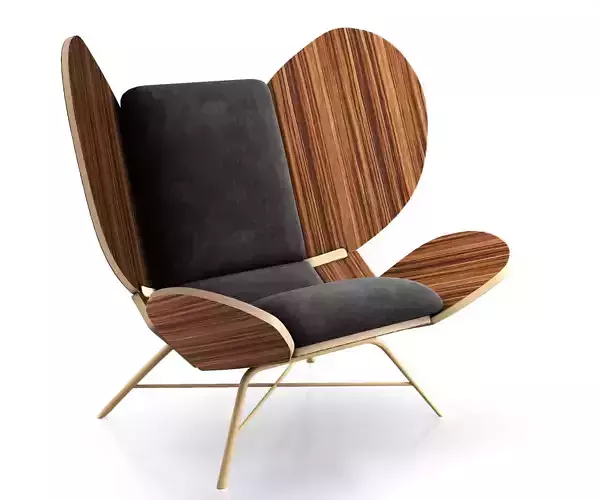 Free Wing Lounge Chair design by Rjw Elsinga 3D model