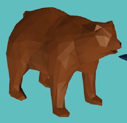 Animal horse Low-poly 3D model_13