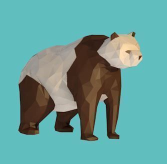 Animal horse Low-poly 3D model_2