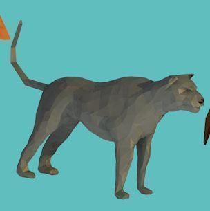 Animal horse Low-poly 3D model_6