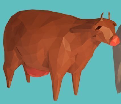 Animal horse Low-poly 3D model_9