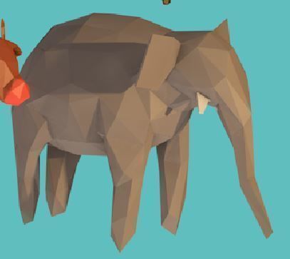 Animal horse Low-poly 3D model_8