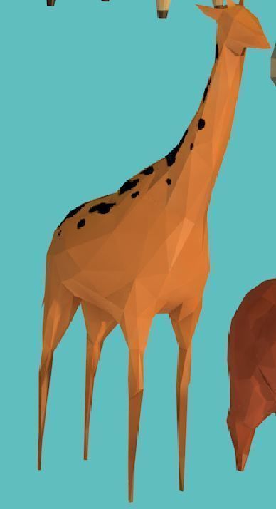 Animal horse Low-poly 3D model_11