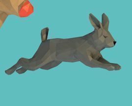 Animal horse Low-poly 3D model_1