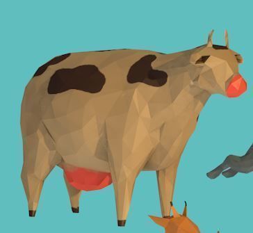 Animal horse Low-poly 3D model_3