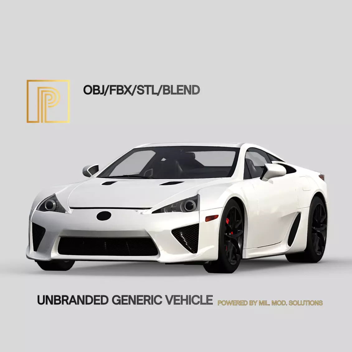 Unbranded High Poly Japan Sportscar Game Ready 3D model