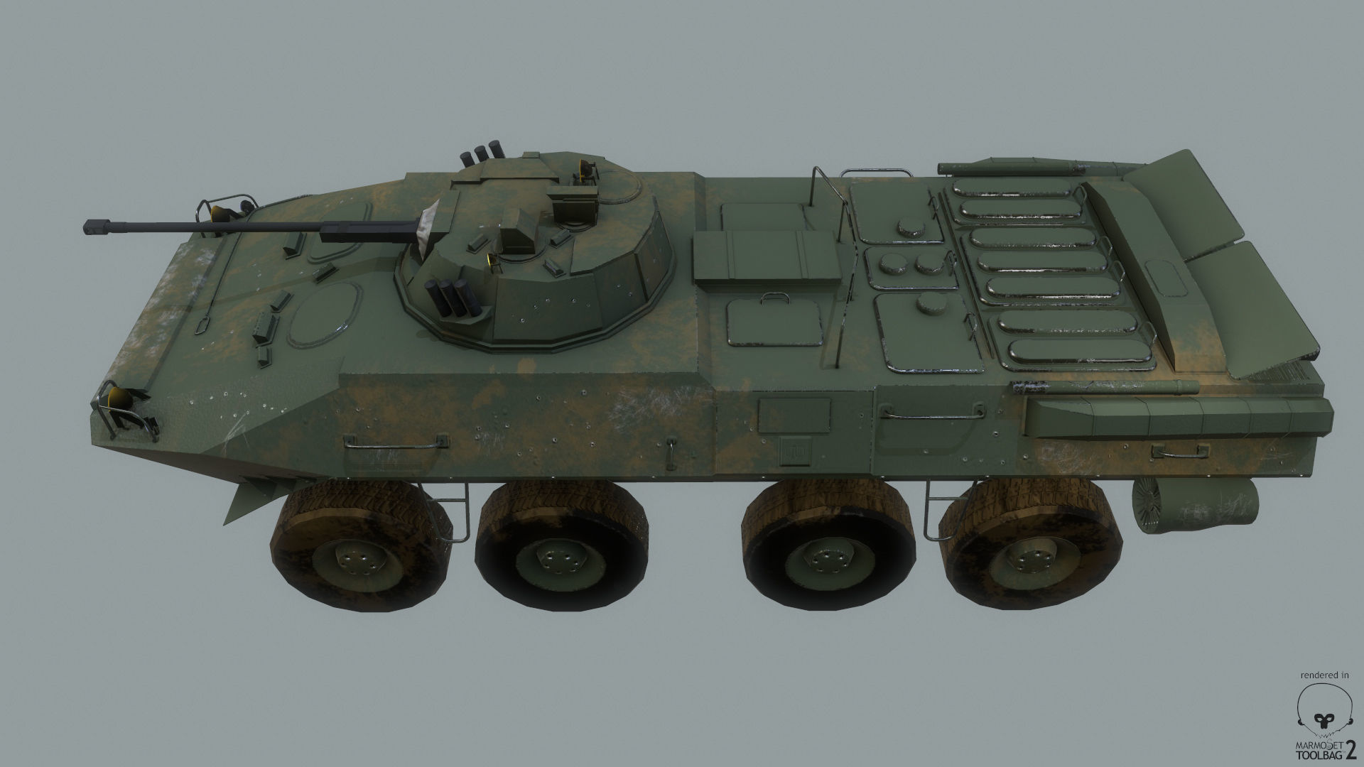 BTR-90 Russian APC Low-poly 3D model_5
