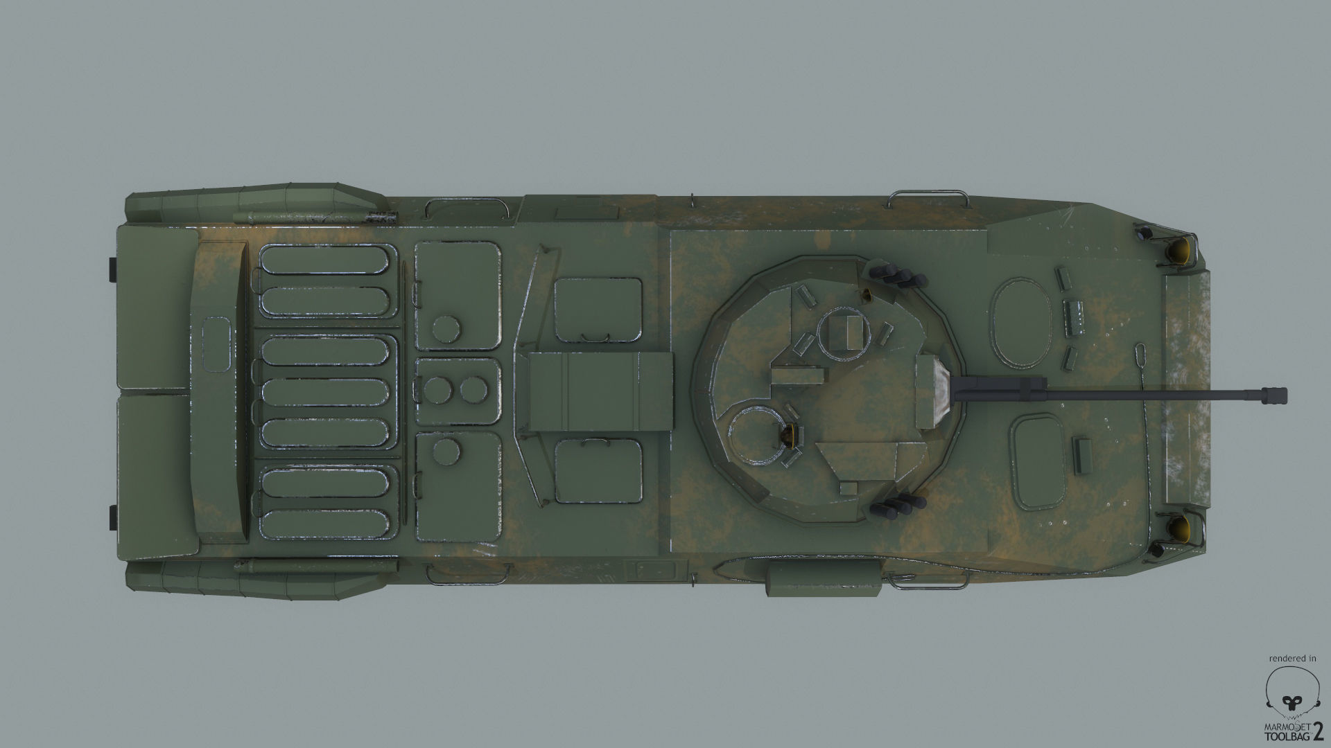 BTR-90 Russian APC Low-poly 3D model_7