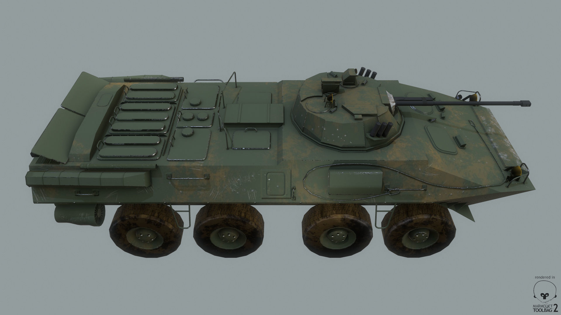 BTR-90 Russian APC Low-poly 3D model_6