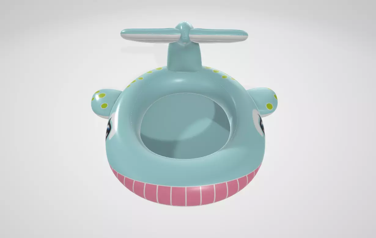 Intex 57440EP Inflatable Whale Spray Kiddie Pool for Kids Low-poly 3D model