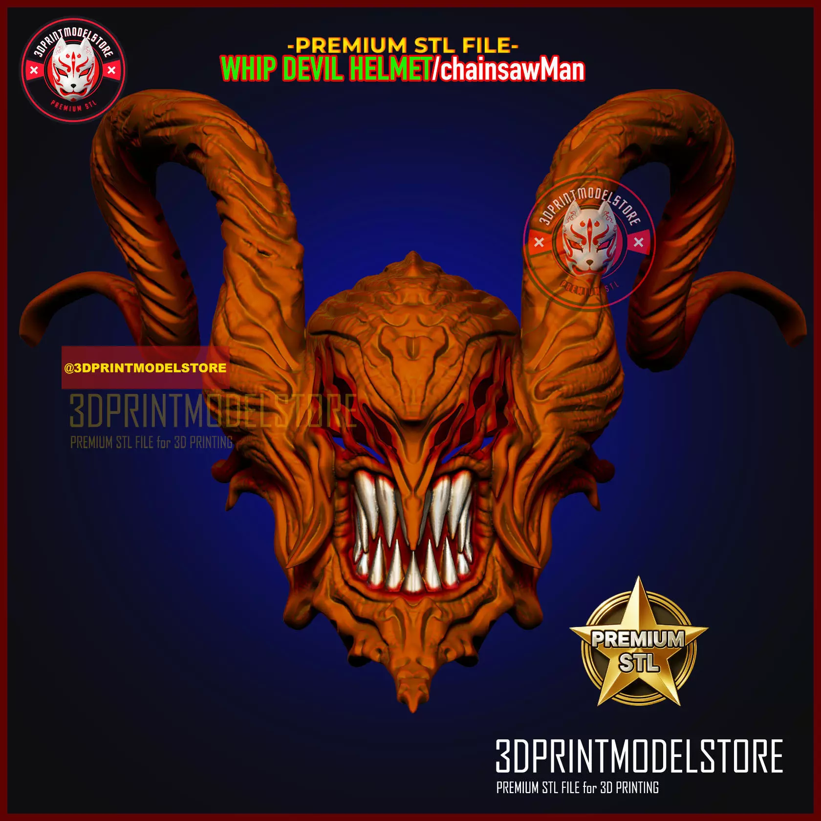 Whip Devil Chainsaw Man Helmet - Whip Hybrid Cosplay Halloween 3D print model