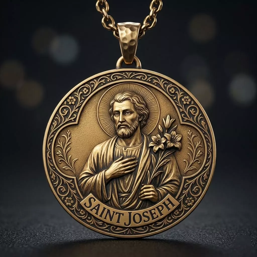 Pendant Saint Joseph Pendant Religious Saint Jude 3D print model