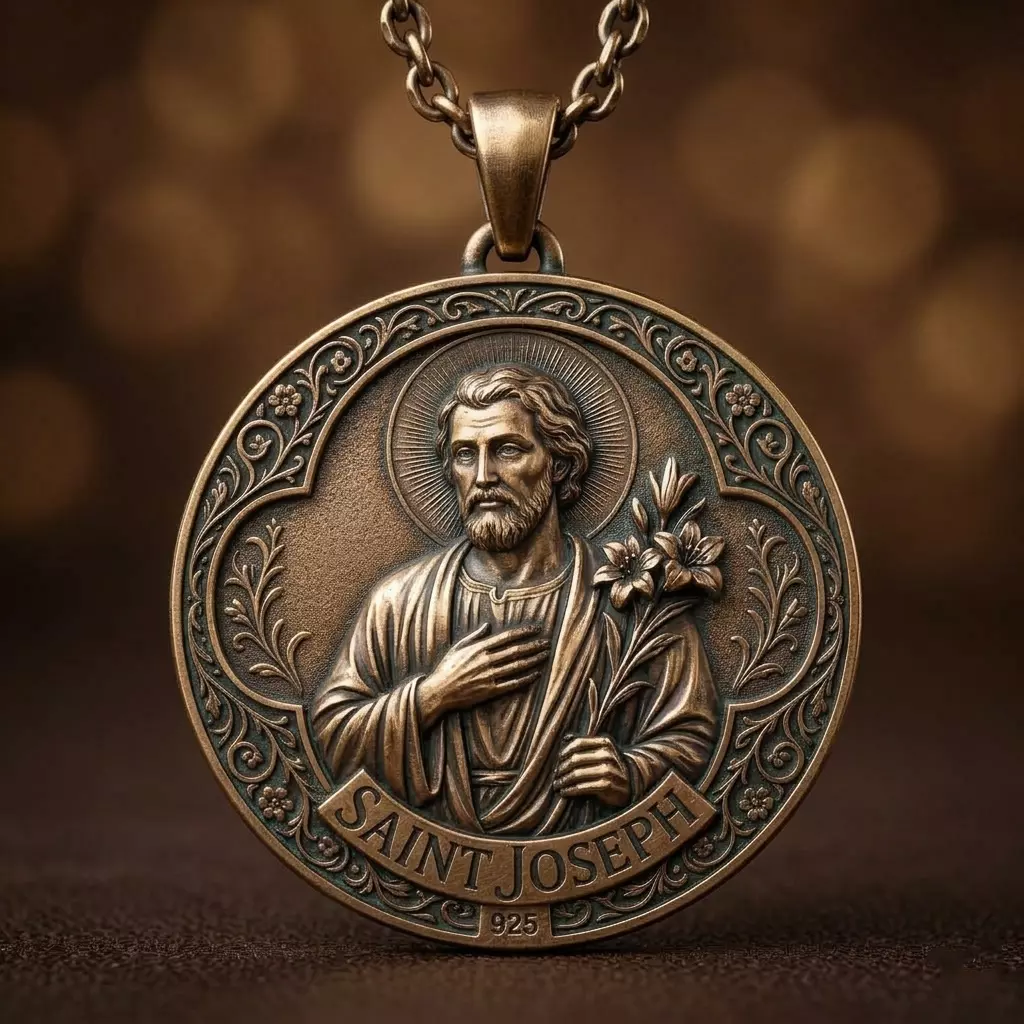 Pendant Saint Joseph Pendant Religious Saint Jude 3D print model