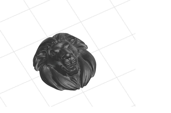 Realistic Lion head 3D print model