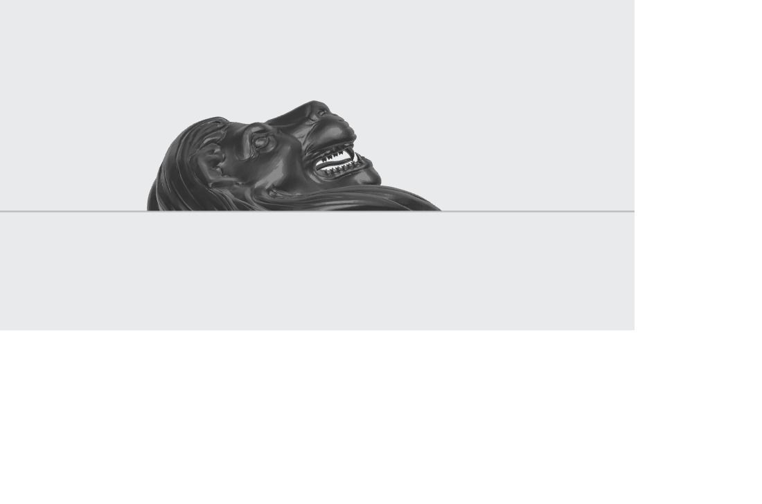 Realistic Lion head 3D print model_1