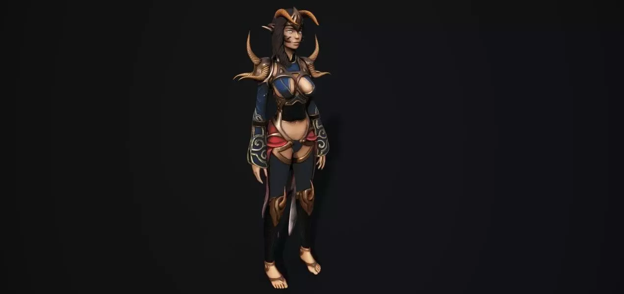 Druid of the Ages Low-poly 3D model_0