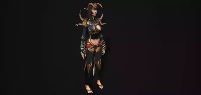 Druid of the Ages Low-poly 3D model