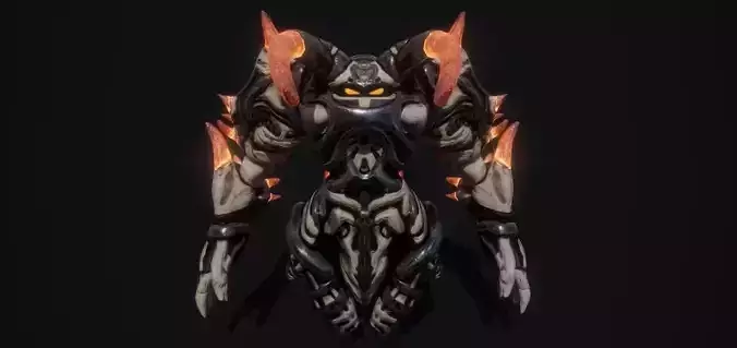 Golem Knight Low-poly 3D model