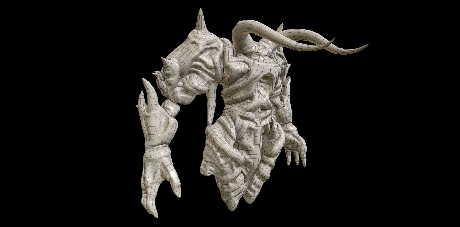 Golem Knight Low-poly 3D model_1