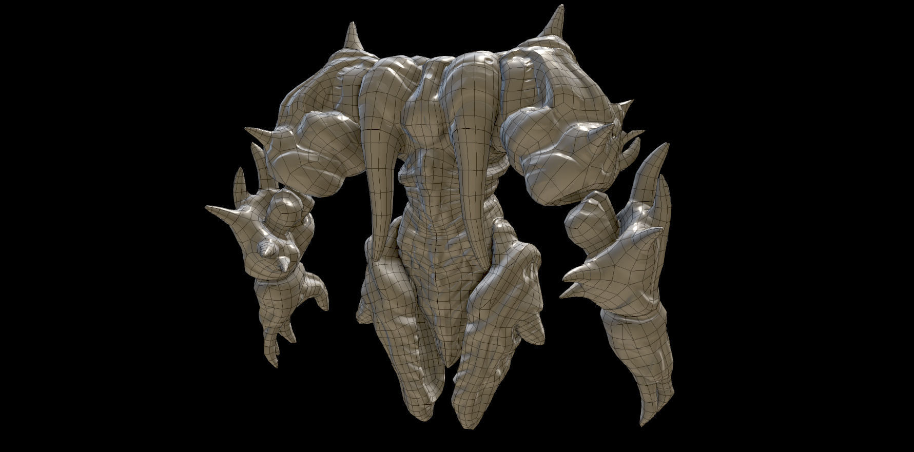 Golem Knight Low-poly 3D model_2