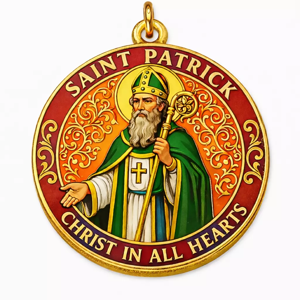 Pendant Saint Patrick 3d Model St Patrick Religious 3D print model